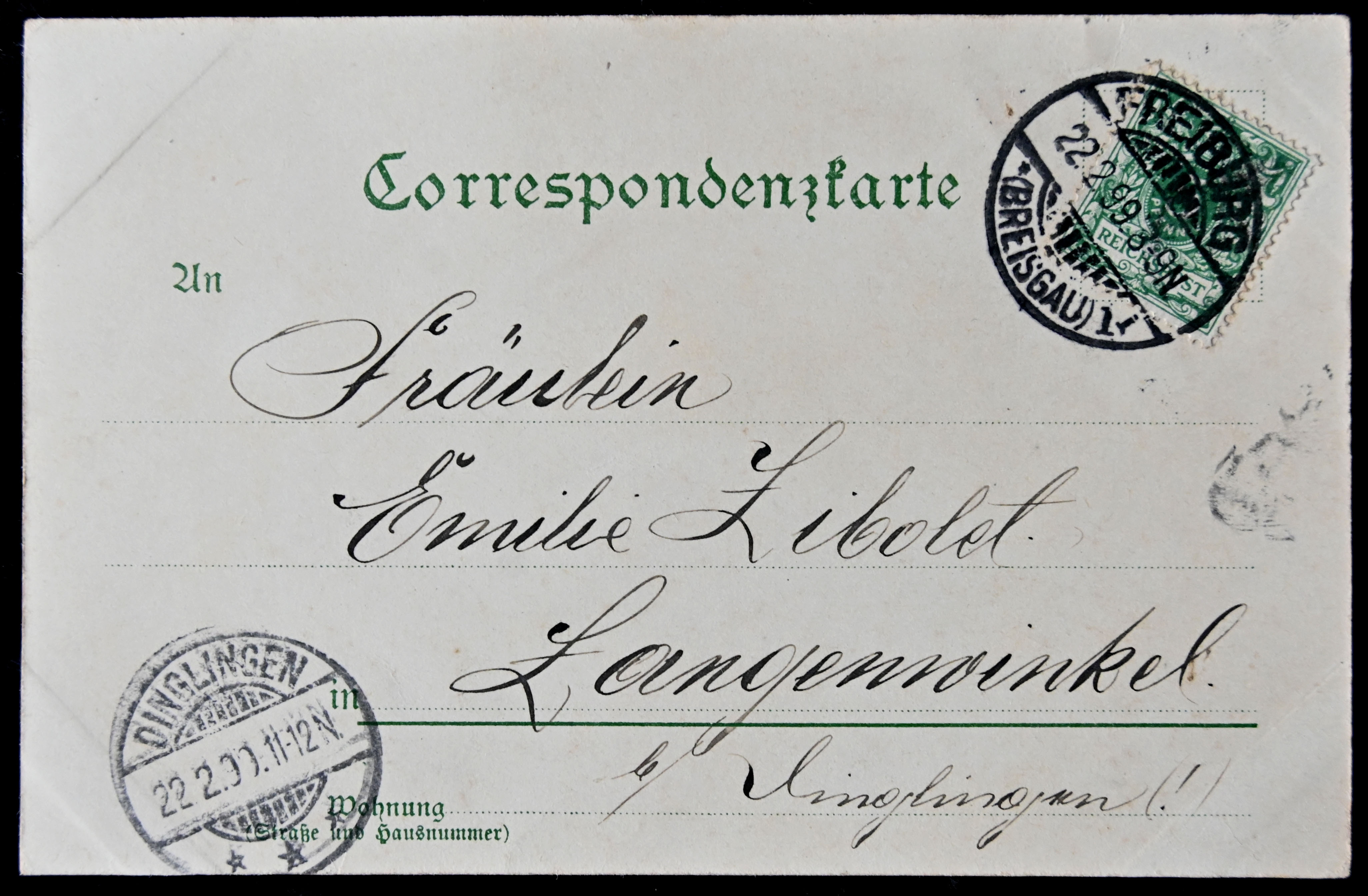 Vexir-Postkarte 1899
